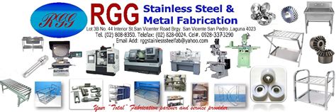 rgg stainless steel and metal fabrication|san pedro laguna company.